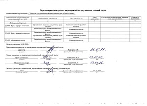Перечень рекомендуемых мероприятий по улучшению условий труда (04.05.2026)